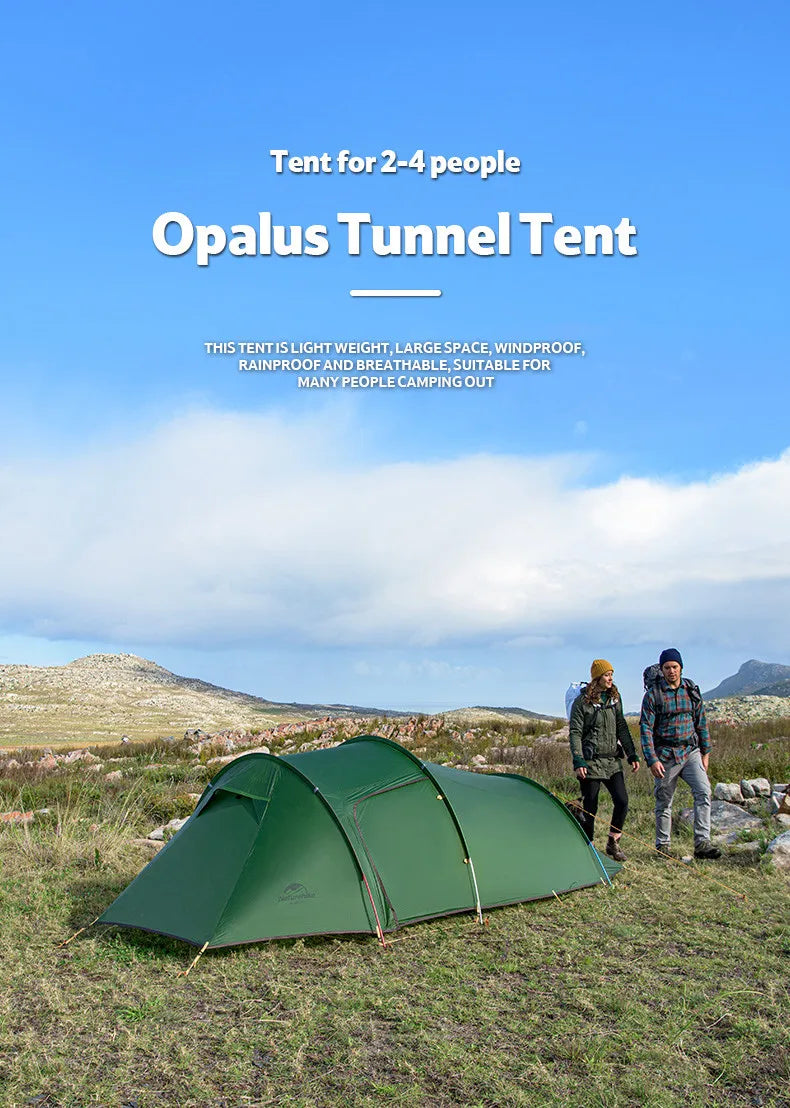 Naturehike Extended Camping Tunnel Tent Waterproof