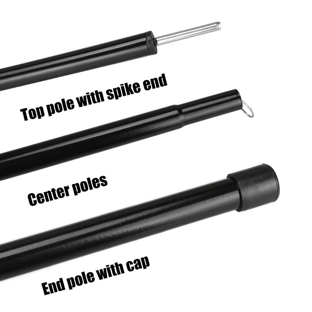 Set of 2 Adjustable Tarp Poles for Shelter . Comes With Pegs & Ropes