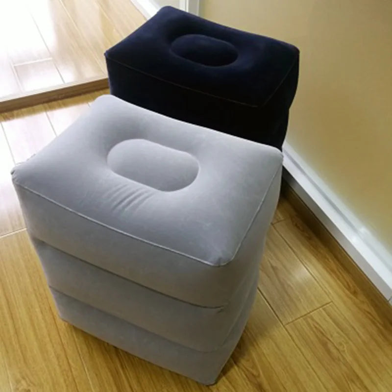 Inflatable Foot / Leg Rest. 2 Compartments, Also Extends plane Seat into Small Child's Bed