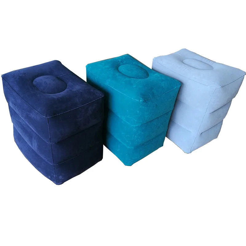 Inflatable Foot / Leg Rest. 2 Compartments, Also Extends plane Seat into Small Child's Bed