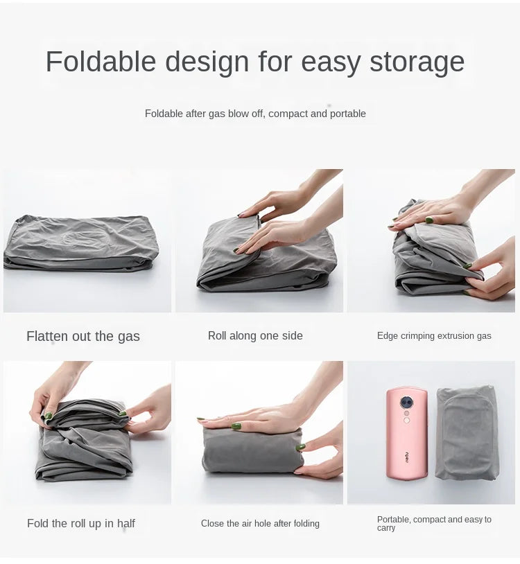 Inflatable Foot / Leg Rest. 2 Compartments, Also Extends plane Seat into Small Child's Bed