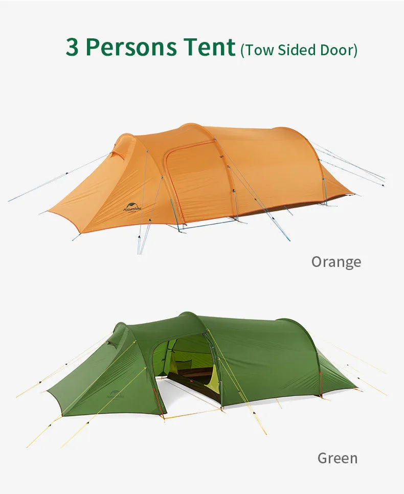 Naturehike Extended Camping Tunnel Tent Waterproof