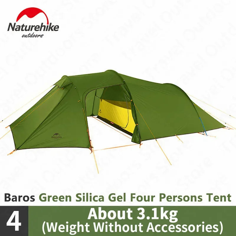 Naturehike Extended Camping Tunnel Tent Waterproof