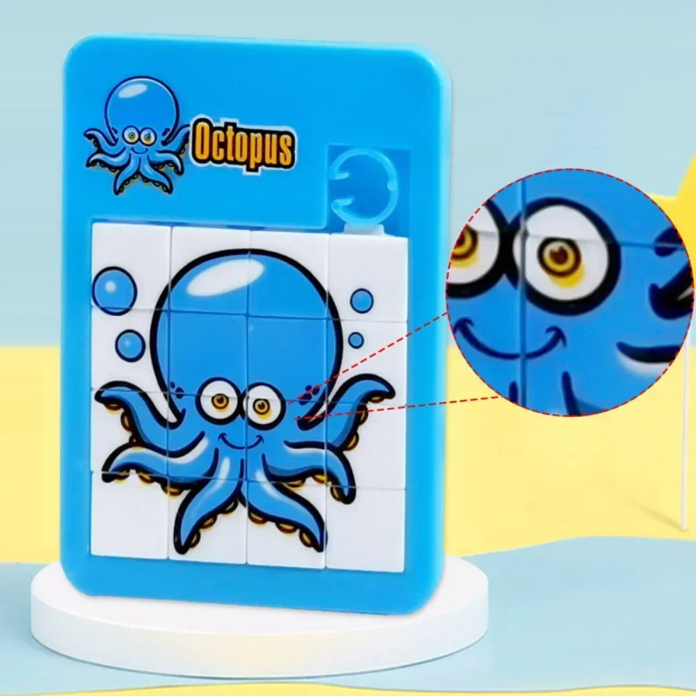 Sliding Tile Picture and Number Puzzles For Children on Long Trips