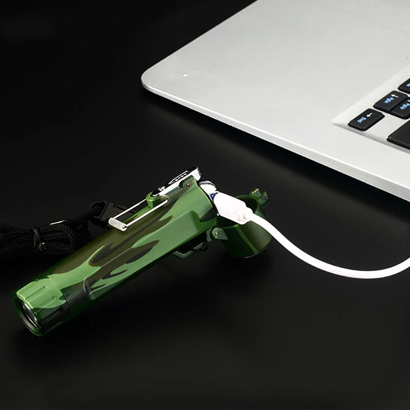 Plasma Lighter With Flashlight & Compass Waterproof and Windproof