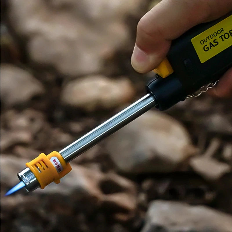 Windproof Camping lighter with telescoping tip for convenience
