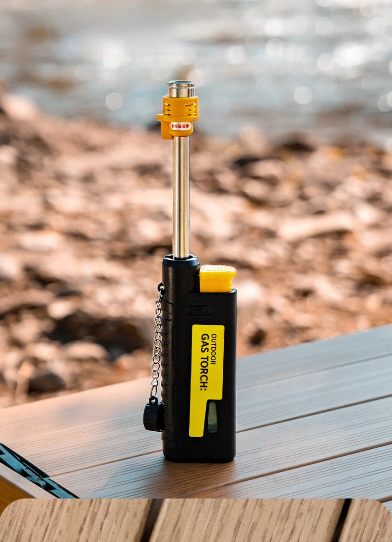 Windproof Camping lighter with telescoping tip for convenience