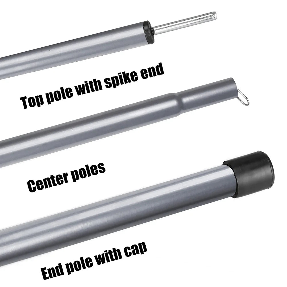 Set of 2 Adjustable Tarp Poles for Shelter . Comes With Pegs & Ropes