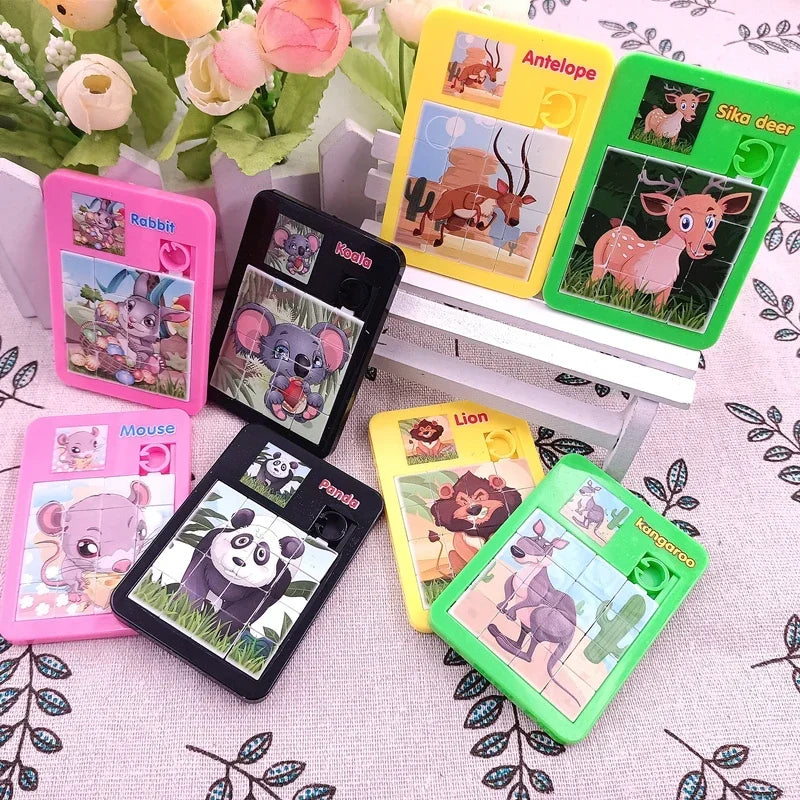 Sliding Tile Picture and Number Puzzles For Children on Long Trips