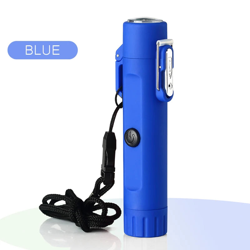 Plasma Lighter With Flashlight & Compass Waterproof and Windproof