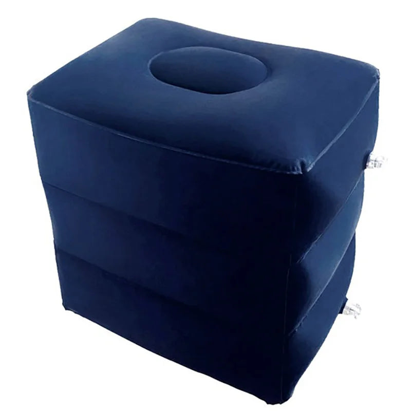 Inflatable Foot / Leg Rest. 2 Compartments, Also Extends plane Seat into Small Child's Bed
