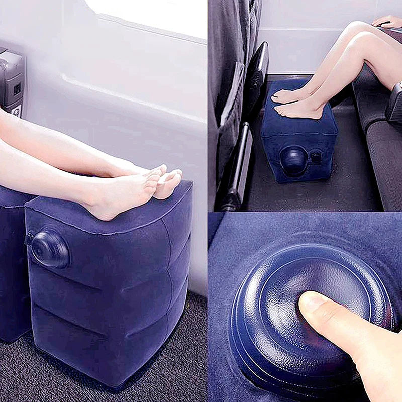 Inflatable Travel Foot Rest also serves as a seat extension making a small child's bed
