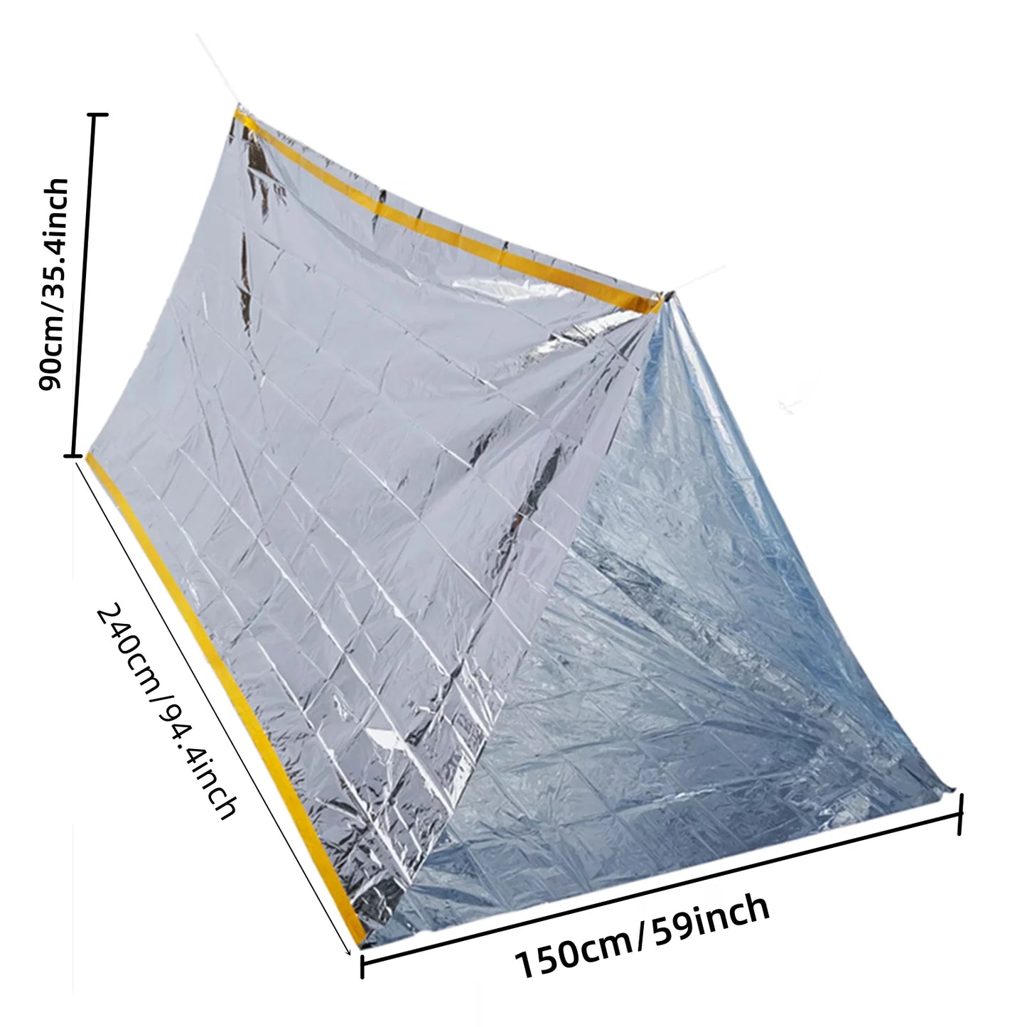 Portable First Aid Tent for 2 People - Waterproof, Windproof Emergency Shelter with Mylar Blanket - Ideal for Camping