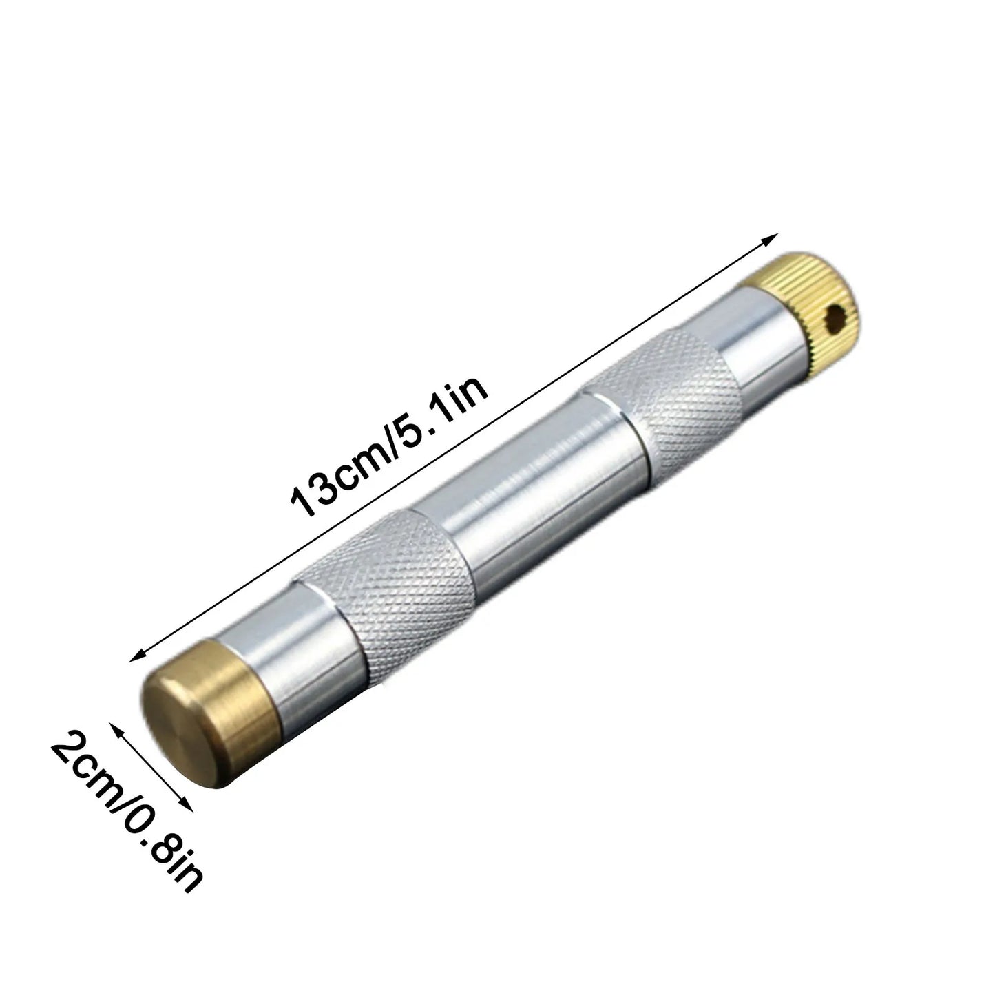 Portable Compression Fire Tube Metal Fire Starting Tool.