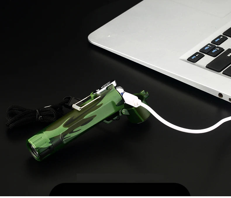 Plasma Lighter With Flashlight & Compass Waterproof and Windproof