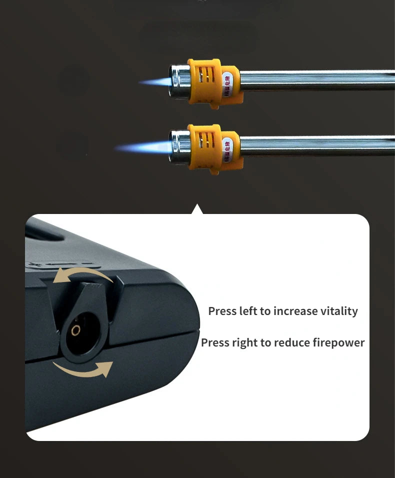 Windproof Camping lighter with telescoping tip for convenience