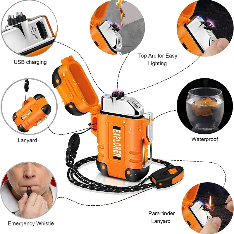 USB Rechargeable Windproof Plasma Lighter