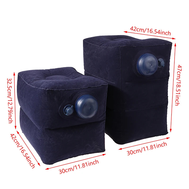 Inflatable Travel Foot Rest also serves as a seat extension making a small child's bed
