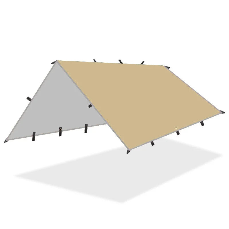 Waterproof Tent Tarp 19 Hang Points Survival Tent Outdoor Camping Tactical Sun Shelter 4x4 3x4 3x3 Lightweight Sunshade Awning