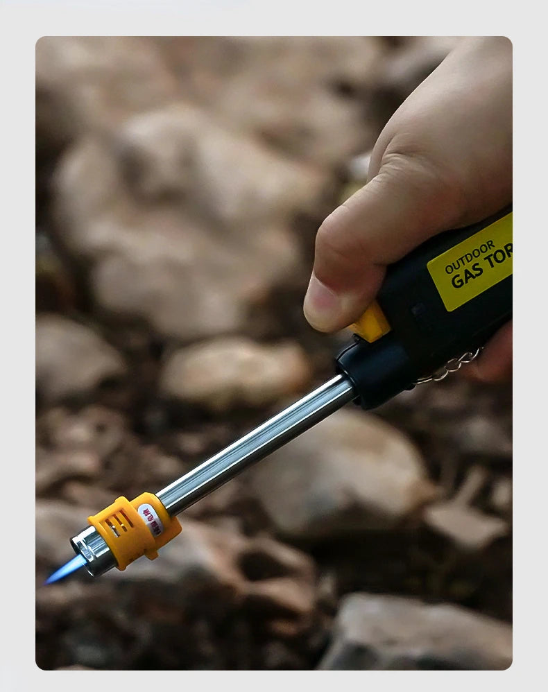 Windproof Camping lighter with telescoping tip for convenience
