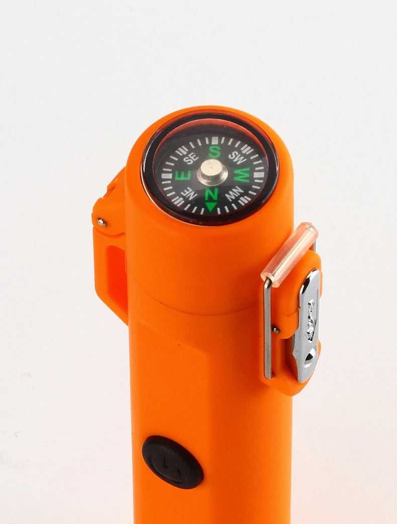 Plasma Lighter With Flashlight & Compass Waterproof and Windproof