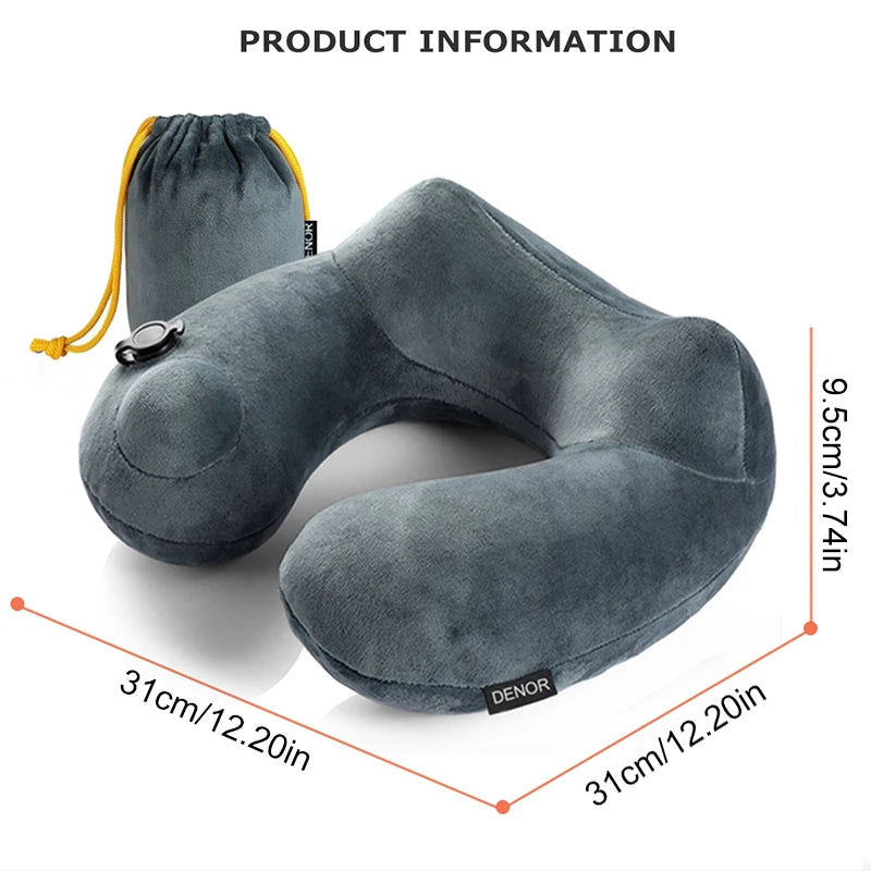Inflatable Travel Pillow, Comfortable and Compact
