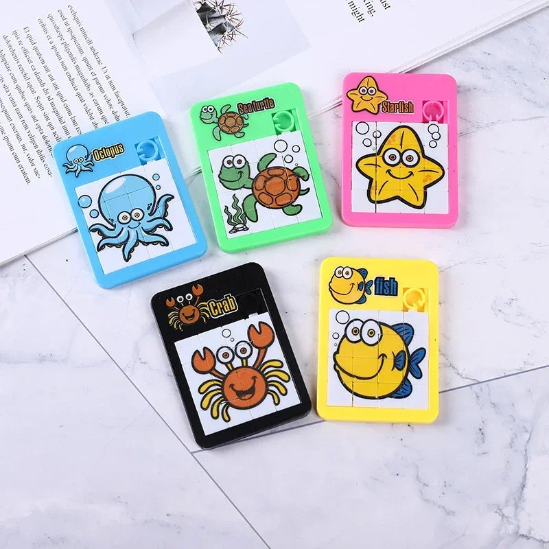 Sliding Tile Picture and Number Puzzles For Children on Long Trips