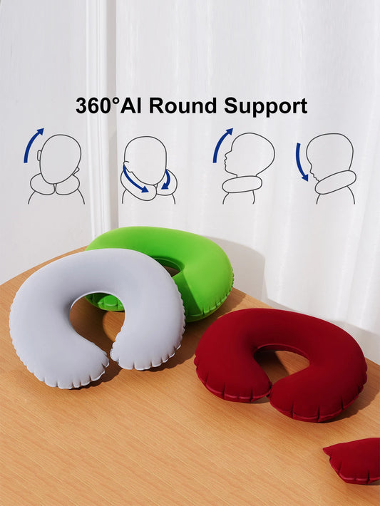2Pcs/Pack inflatable U-shaped pillow, neck pillow for travel