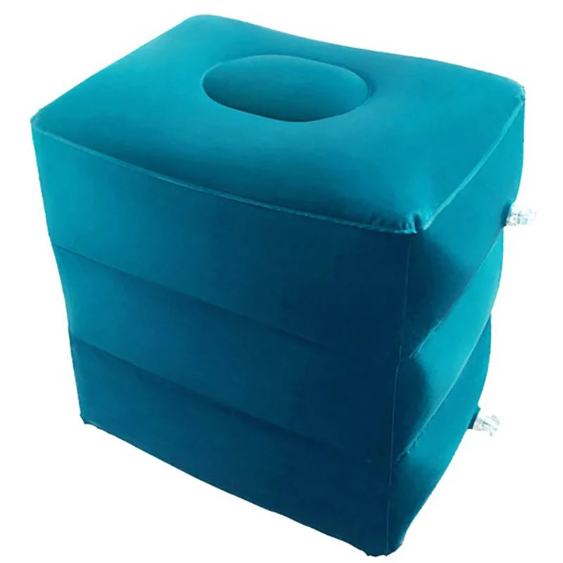 Inflatable Foot / Leg Rest. 2 Compartments, Also Extends plane Seat into Small Child's Bed