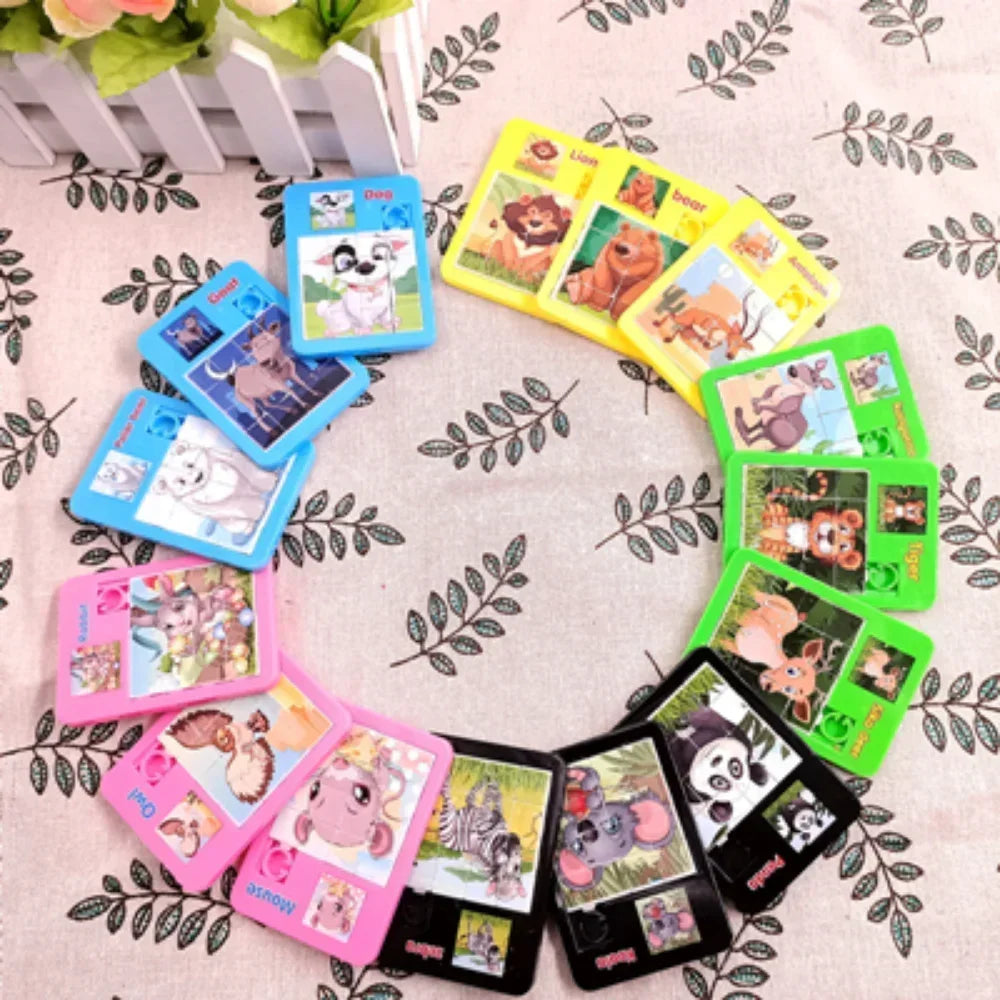 Sliding Tile Picture and Number Puzzles For Children on Long Trips