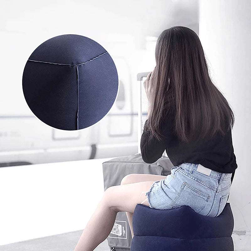 Inflatable Travel Foot Rest also serves as a seat extension making a small child's bed