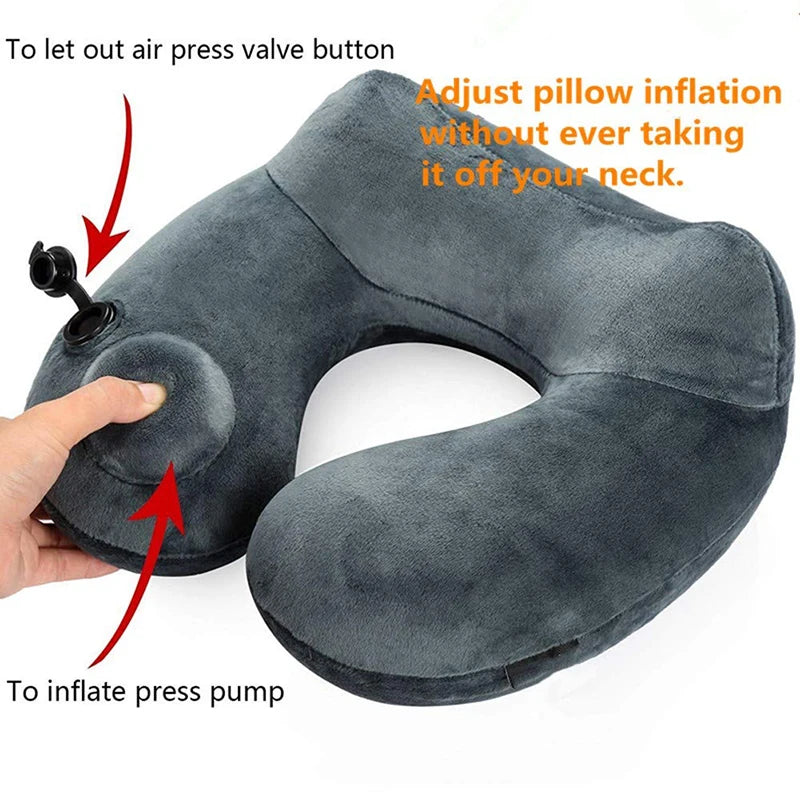 Inflatable Travel Pillow, Comfortable and Compact