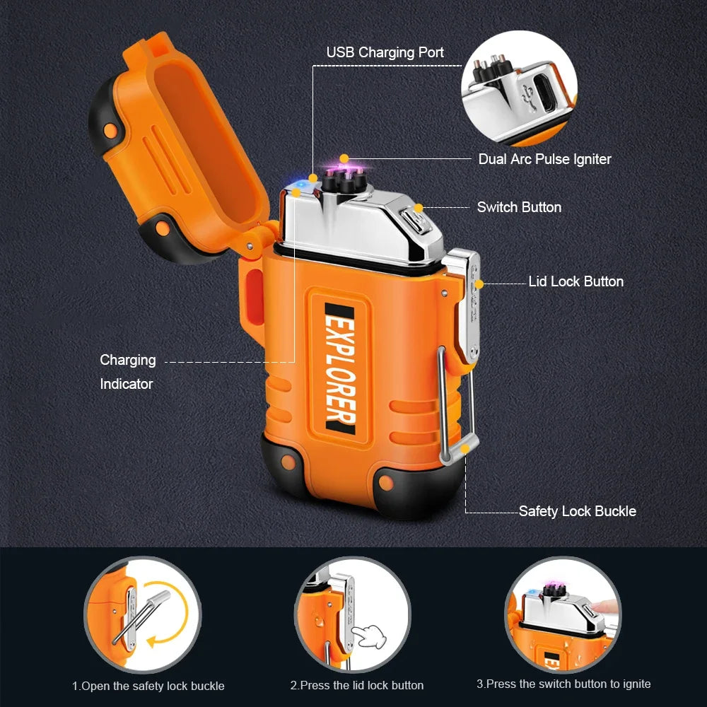 USB Rechargeable Windproof Plasma Lighter