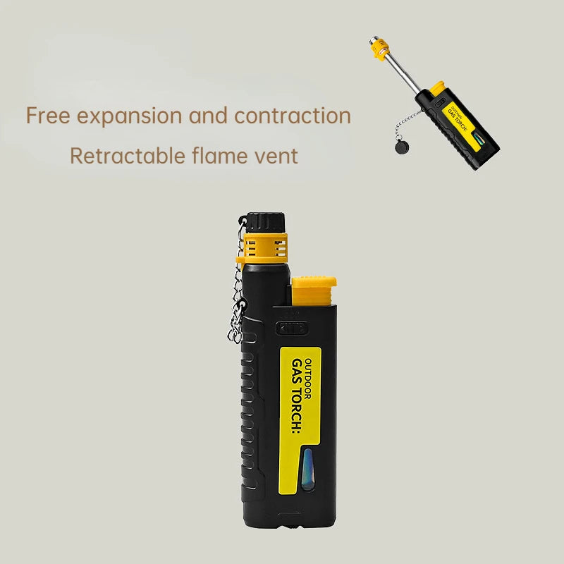 Windproof Camping lighter with telescoping tip for convenience
