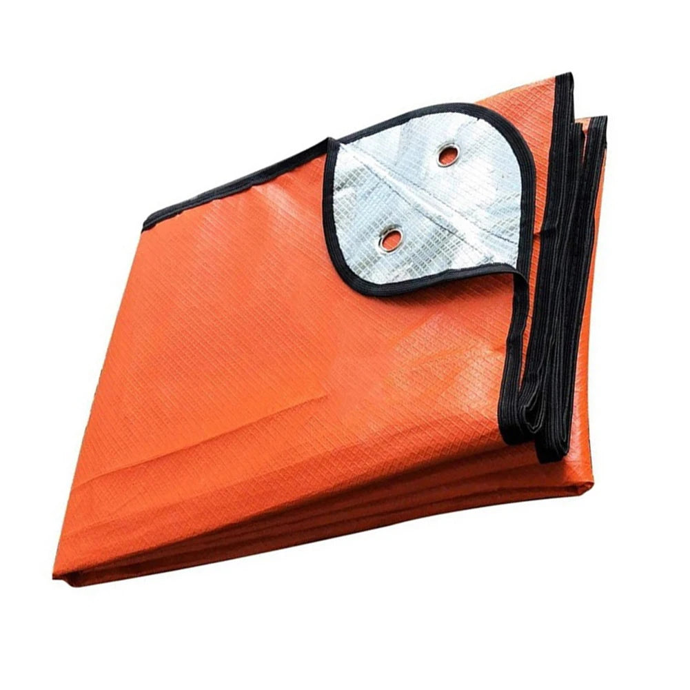 For Camping For Hiking Survival Blanket Outdoor Camping Reflective Tarp 4 Corner Tie Holes Heat Reflective Film