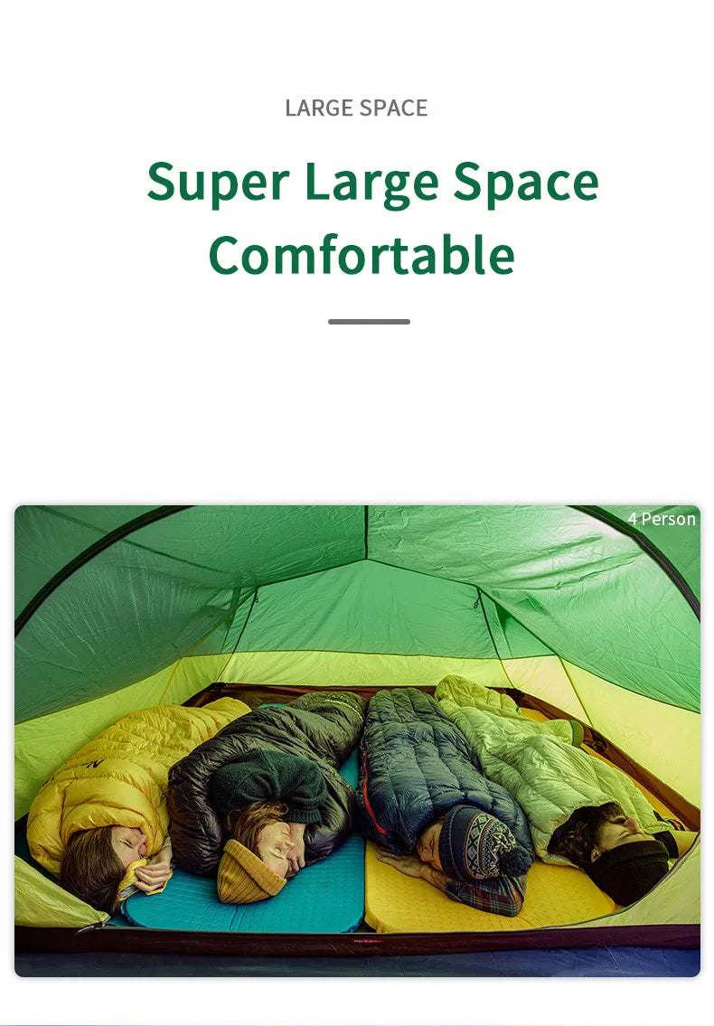 Naturehike Extended Camping Tunnel Tent Waterproof