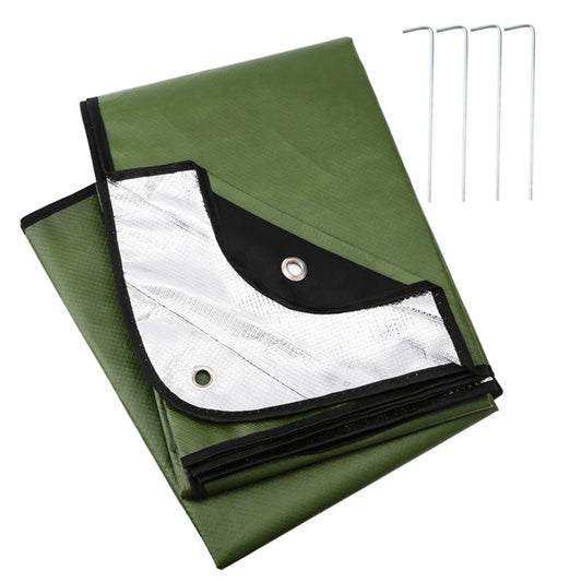 For Camping For Hiking Survival Blanket Outdoor Camping Reflective Tarp 4 Corner Tie Holes Heat Reflective Film