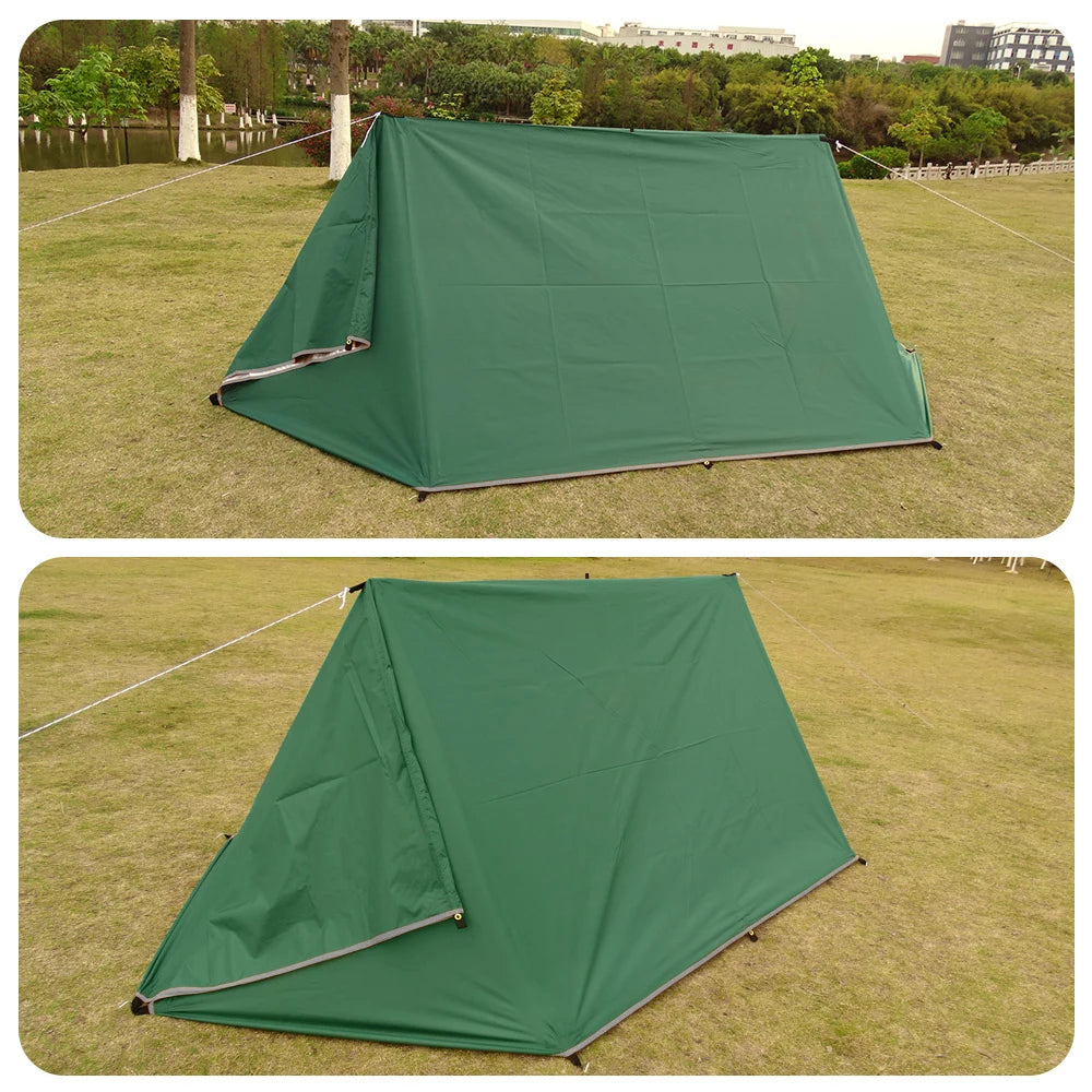Camping Awning 19 Hang Points Tent Tarp Survival Sun Shelter Shade Canopy Outdoor Backpacking Tent Waterproof SunShade Trip