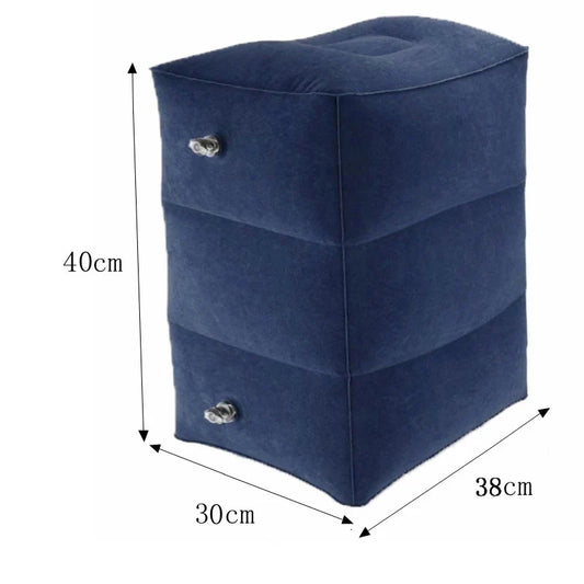 Inflatable Foot / Leg Rest.  2 Compartments, Also Extends plane Seat into Small Child's Bed