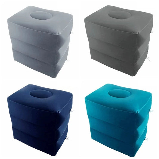Inflatable Foot / Leg Rest.  2 Compartments, Also Extends plane Seat into Small Child's Bed