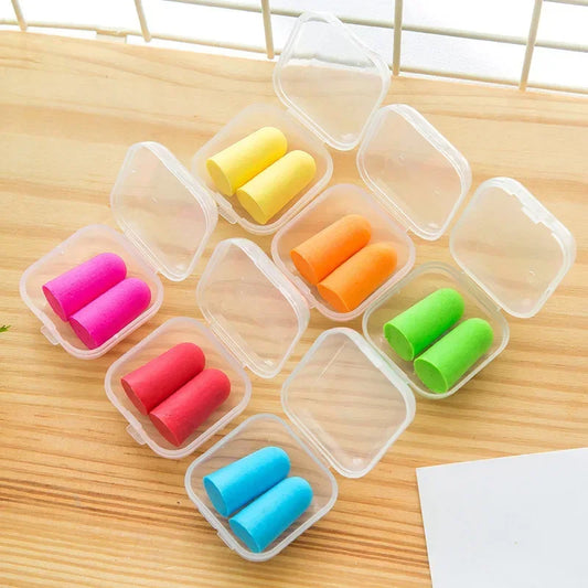 12PCS/6 Pairs Comfort Earplug Noise Reduction Foam Soft Ear Plugs Noise Reduction Tapered Earplugs Protective for Sleep Travel